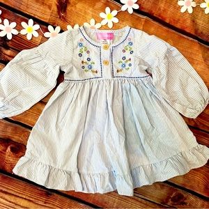 3T girls pinstripe dress